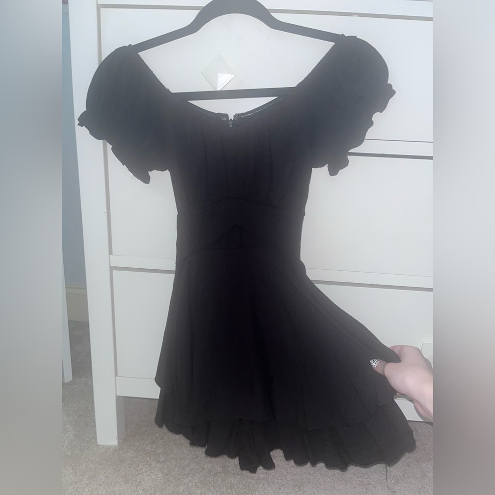 Altar'd State Black Fit and Flare Mini Dress